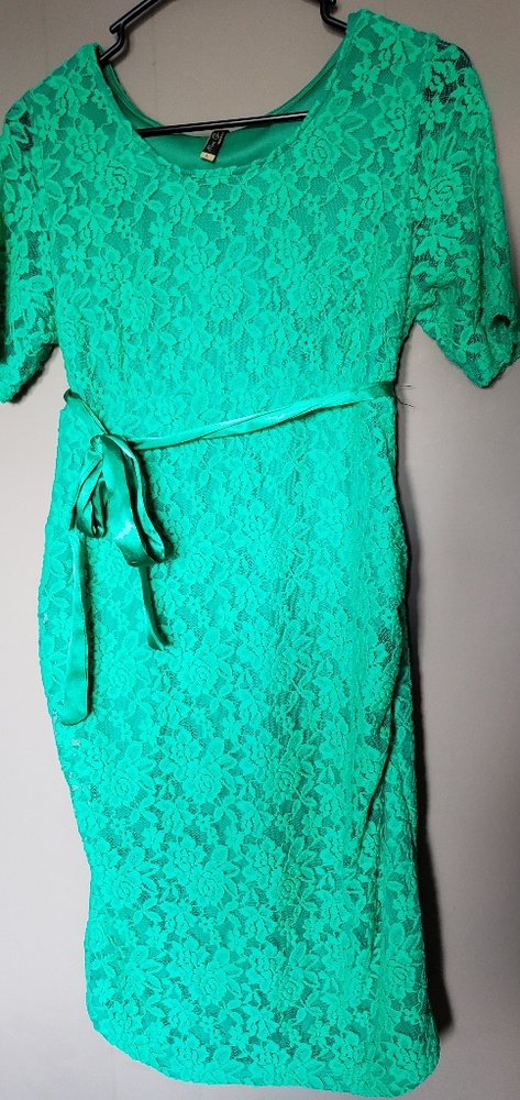 Green Lace Maternity Dress